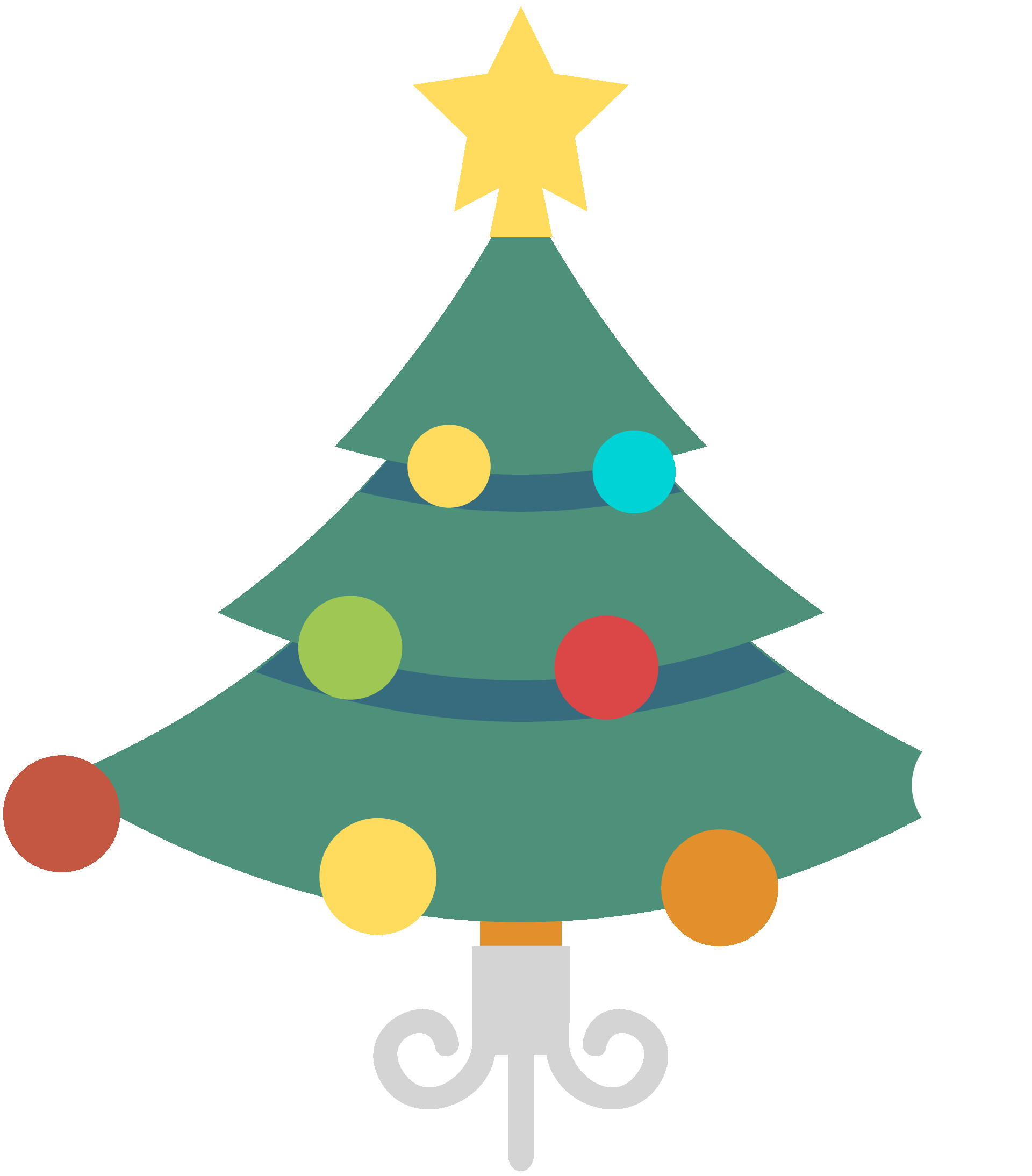 a cartoon of a christmas tree